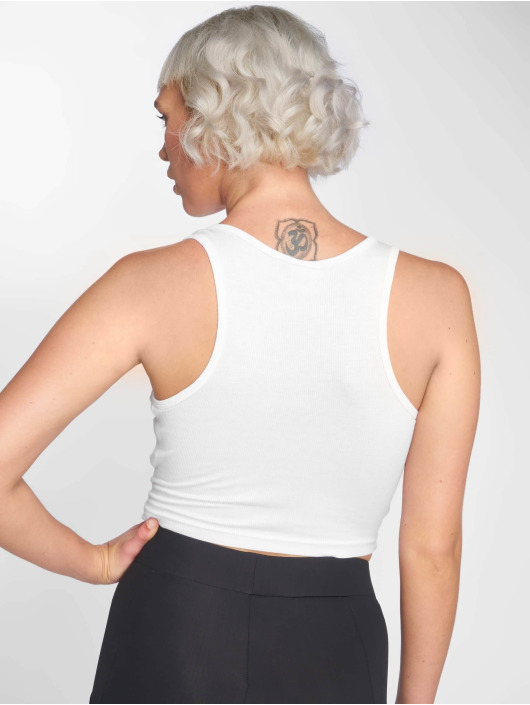 Urban Classics Tops sans manche Rib Cropped blanc